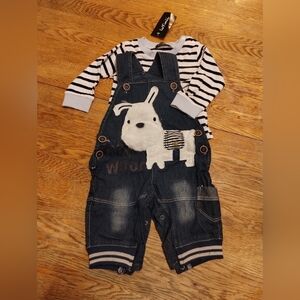 🔮 5/$15 -- 12-18M NWT Terrier Outfit